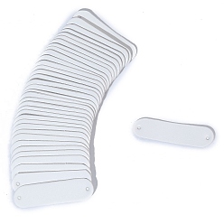 Белый Овальные бирки из искусственной кожи пустые, для джинсов своими руками, , обуви, аксессуары для шляп, белые, 45x12 мм