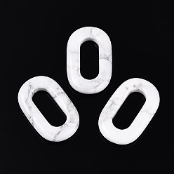 Говлит Природные подвески Говлит, подвески овальные, 38.5~40x24~25.5x5.5~7 мм, внутренний диаметр: 25~25.5x10~10.5 мм