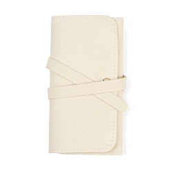 Белый Рулоны из микрофибры для ювелирных изделий: колец, сережек, браслетов, ожерелий., прямоугольные, белые, 12x7x1.6 см