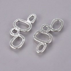 Antique Silver Tibetan Style Alloy Bubbles Pendants, Antique Silver, Lead Free, Nickel Free and Cadmium Free, 35x15x1.5mm, about 550pcs/1000g