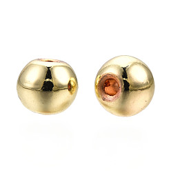 Light Gold Perles en alliage, sans cadmium et sans nickel et sans plomb, ronde, or et de lumière, 6x5mm, Trou: 1.5mm