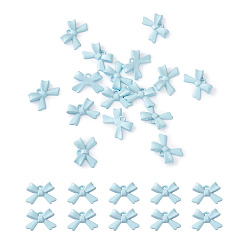 Бледно-бирюзовый Кулоны с эмалевой росписью, бантом, бледные бирюзовая, 10x15x3 мм, отверстие : 1.2 мм