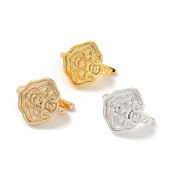 Mixed Color Rack Plating Brass Cloud Hook Clasp, for Bracelet Jewelry Making, Long-Lasting Plated, Lead Free & Cadmium Free, Mixed Color, 11x9.5x7mm, Hole: 1.5mm, Pin: 1.2x1.2mm