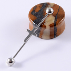 Cross 304 длинные серьги-штанги из нержавеющей стали для хрящей, цвет нержавеющей стали, крестик, 36x5 мм, штифты : 1.2 мм