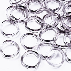 Clear Transparent Acrylic Finger Rings, Twist, Clear, US Size 6 3/4(17.1mm)
