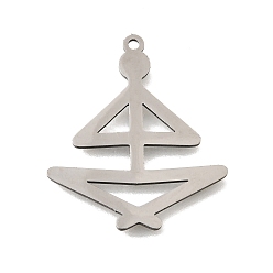 Нержавеющая Сталь Цвет 201 подвески из нержавеющей стали, лазерная резка, очарование позы йоги, цвет нержавеющей стали, 29.5x26x1 мм, отверстие : 1.6 мм