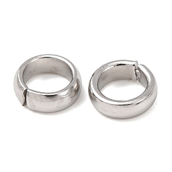Нержавеющая Сталь Цвет Устойчивы к потускнению 201 быстроразъемные соединения из нержавеющей стали, связывающий кольца, закрыты, но распаян, цвет нержавеющей стали, 6x2 мм, отверстие : 4 мм, около 2 мм внутренним диаметром