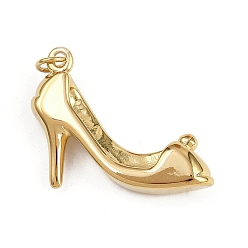Золотой 304 подвески из нержавеющей стали, туфли на высоком каблуке прелести, с целью перехода в кольце, золотые, 21x27.5x7 мм, отверстие : 3.4 мм