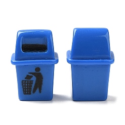 Синий Мусорный бак из смолы может отображать украшения, украшения для рабочего стола для автомобиля, домашнего офиса, синие, 16.5x14x24 мм