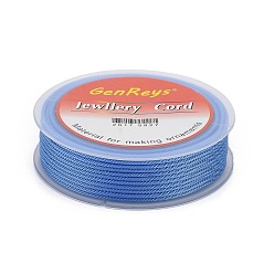 Hellblau Geflochtenen Nylonfäden, gefärbt, hellblau, 2 mm, ca. 9.84 Yards (9 m)/Rolle