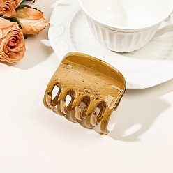 Квадрат Пластиковые заколки для волос для женщин, Перу, квадратный, 50x65x45 мм