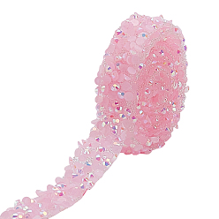 Pink Блеск смолы исправление горный хрусталь, термоклей на спине, горный хрусталь, аксессуары для костюма, розовые, 12x2 мм, 5ярдов/шт.