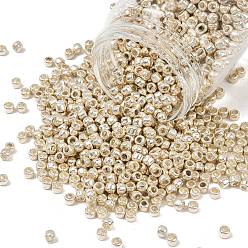 (558) Silver Metallic Тохо 6/0 круглые бусины, японский бисер, никелирование, (558) серебристый металлик, 4 мм, отверстие : 1.5 мм, Около 7570 шт / фунт