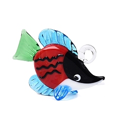 Малиновый Большие подвески, лэмпворк, ручная работа , рыбы прелести, малиновый, 32~38x50~60x18~23 мм, отверстие : 4~5.5 мм