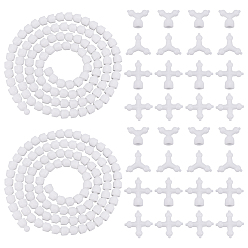 Белый Пластиковая фигурка подвижный скелет, принадлежности для изготовления кукол, белые, 20~1000x9.5~39x9~12 мм