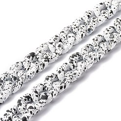 White Spray Painted CCB Plastic Curb Chains, Oval, White, 28x20x7mm, 39.37 inch(1m)/strand