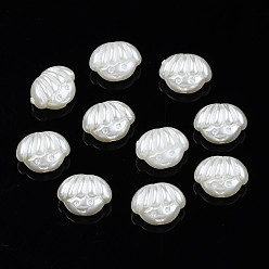 Coquillage De Mer Perles de nacre en plastique ABS, garçon, couleur de coquillage, 9x11.5x6mm, Trou: 1.4mm, environ1450 pcs / 500 g