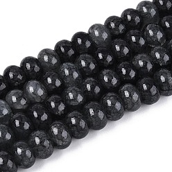 Серый Выпечки нарисованные потрескивание стеклянные бусины пряди, рондель, серые, 10~10.5x7~7.5 мм, отверстие : 1~1.5 мм, около 103~109 шт / нитка, 29.13~31.10 дюйм (74~79 см)