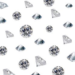Clear Acrylic Rhinestone Pointed Back Cabochons, Faceted, Diamond Shape, Clear, 4x2.5mm, 6x3mm, 8x4mm, 10x5mm, 12x7.5mm, 4850pcs/bag