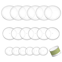 Прозрачный 30шт. 3 варианты пластиковых пылезащитных крышек из полиэтилена, круглые, прозрачные, 56~102x6~7 мм, внутренний диаметр: 54~101 мм, 10 шт / стиль