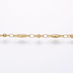 Золотой Ионное покрытие (ip) вручную 304 прутковые цепи из нержавеющей стали, пайки, с катушкой, золотые, 10.5x2.5x2 мм, около 32.8 футов (10 м) / рулон