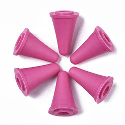 Камелия Пластиковые поделки инструмент ткачество спицы шапки, спицы пробка, камелия, 20x12 мм, отверстие : 2 мм