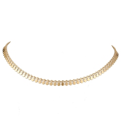 Золотой 304 женские ожерелья со звеньями из нержавеющей стали, золотые, 16.14 дюйм (41 см), 6 мм