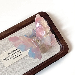 Сливовый Заколки-когти из ацетата целлюлозы в форме бабочки, аксессуары для волос для женщин и девочек, слива, 65x30x20 мм