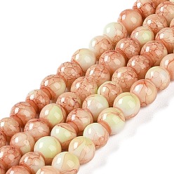 Белый Навахо Краска для выпечки стеклянные бусины, круглые, навахо белый, 6 мм, отверстие : 1 мм, около 145~147 шт / нитка, 32.28~32.68'' (82~83 см)