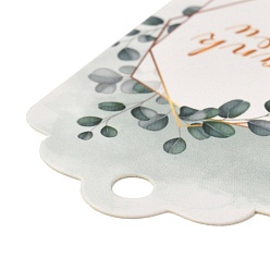 Leaf Paper Hang Gift Tags, with Jute Twine, Thanksgiving Themed, Leaf Pattern, 7x4x0.03cm, Hole: 5mm, 50pcs/bag