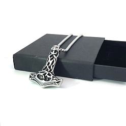 Нержавеющая Сталь Цвет Кулон в виде молота Тора из нержавеющей стали для мужчин, украшения в стиле рок, нестандартные аксессуары.