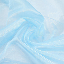 Светло-Голубой 2м полиэстеровые органзовые ткани, аксессуары, Небесно-голубой, 1500 мм