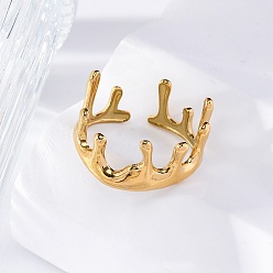 Другие Морская тематика животных 304 открытые манжеты из нержавеющей стали, реальный 18 k позолоченный, 10.5 мм, регулируемый