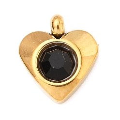 Реактивный Самолет 304 прелести нержавеющей стали, с акриловыми стразами, граненые, очарование камня, сердце, золотые, струя, 8.2x7.2x3.2 мм, отверстие : 1 мм