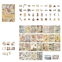 Map Бумага для скрапбукинга и набор наклеек, для альбома для вырезок diy, справочная бумага, украшение дневника, карта, 60~90x60~100 мм, 100 шт / комплект