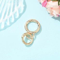 Ring Сплавные поворотные крючковые застежки, с пружинными кольцами ворот, золотые, кольцо, 47.5 мм