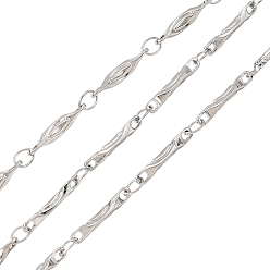Нержавеющая Сталь Цвет 304 цепи из нержавеющей стали панель ссылок, пайки, с катушкой, цвет нержавеющей стали, 12x2.3x2 мм