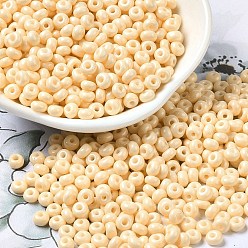 Мокасин Выпечка краска стеклянные бусины, пончик, мокасин, 4x2.5 мм, отверстие : 1 мм, Около 6205 шт / фунт