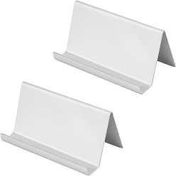 Нержавеющая Сталь Цвет Рамка для визиток из нержавеющей стали, цвет нержавеющей стали, 1-3/4x3-1/2x2 дюйм (4.5x9x5 см)