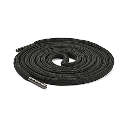 Black Polyester Drawstring Cord, For Garment Accessories, Black, 1300x5mm