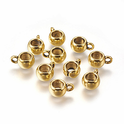 Античное Золото Поручни из сплава в тибетском стиле, петля под залог, без свинца и без кадмия, рондель, 8x5 мм, отверстие : 2 мм, 5 мм внутренним диаметром