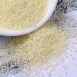 (RR2217) Внутри Окрашенная Слоновая Кость Миюки круглые бусины рокайль, японский бисер, (rr 2217) внутри окрашенной слоновой кости, 11/0, 2x1.3 мм, Отверстие : 0.8 мм , около 5500 шт / 50 г