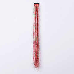Rot Mode Damen Haarklammern, mit Pet & Braid Nylon Metallic Cord Haar Perücken, rot, 500x35 mm