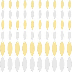 Платиновый & Золотой 60шт 6 стиль железные рыболовные приманки, лопасти спиннера для рыболовного аттрактора, для жестких приманок червячные блесны изготовление блесен, лошадиный глаз , платиной и золотом, 27~40x8~13 мм, 10 шт / стиль