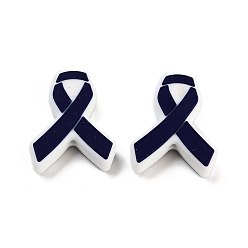 Морской Синий Силиконовые бусины, изготовление ожерелий diy, лента, Marine Blue, 27x22x7 мм, отверстие : 2 мм