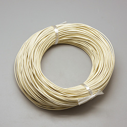 Light Yellow Spray Painted Cowhide Leather Cords, Light Yellow, 2.0mm, about 100yards/bundle(300 feet/bundle)