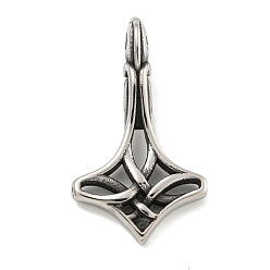 Античное Серебро 316 хирургические подвески из нержавеющей стали, подвеска в виде молота Тора викинга, античное серебро, 39x22.5x10.5 мм, отверстие : 5x8.5 мм
