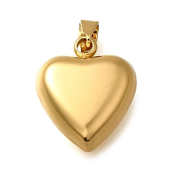 Золотой 304 подвески из нержавеющей стали, шарма сердца, золотые, 19x16x9 мм, отверстие : 6x3 мм