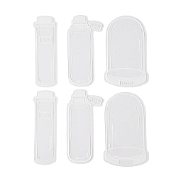 Прозрачный 10 листы домашних самоклеющихся декоративных наклеек, водонепроницаемые наклейки на стеклянные бутылки для скрапбукинга своими руками, прозрачные, 84~85x27.5~51x0.1 мм