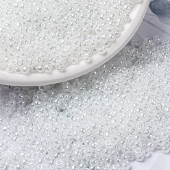 (RR511) Хрустальный Цейлонский Миюки круглые бусины рокайль, японский бисер, (rr 511) кристаллический цейлон, 8/0, 3 мм, отверстие : 1 мм, Около 2111~2277 шт / 50 г